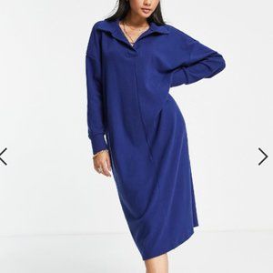 ASOS | MIDI COLLARED SWEATSHIRT DRESS